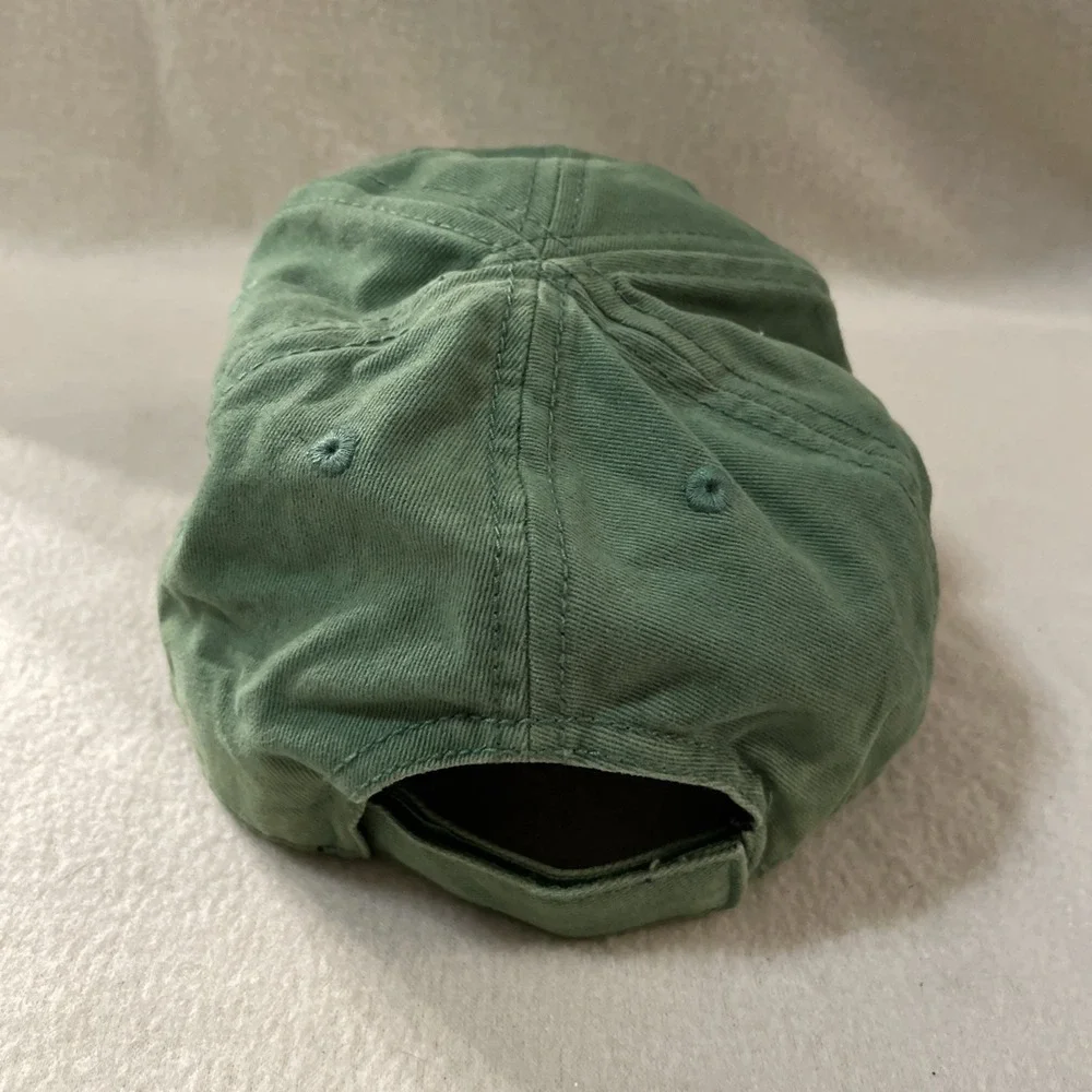 John Deere Hook And Loop Youth Hat Cap One Size fits All Weathered Tractor Green